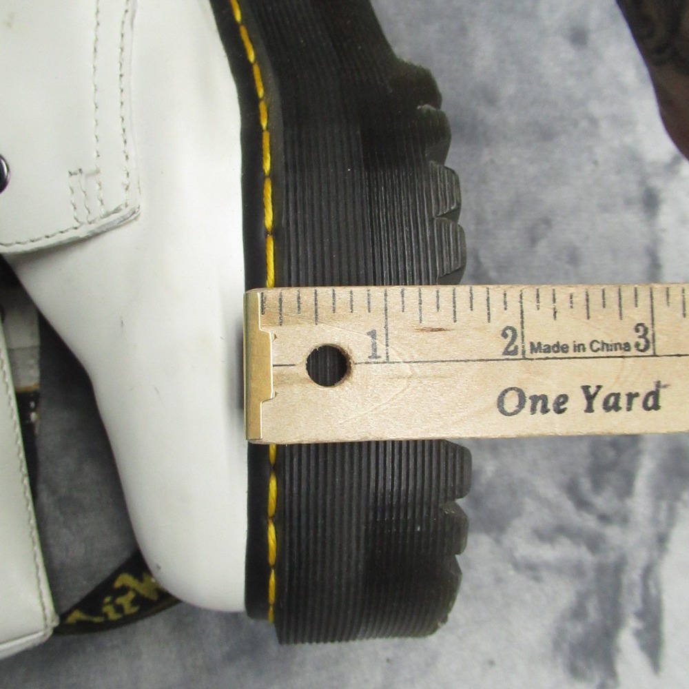Dr Martens Unisex 8W 7M Jadon Boots White Leather Platform Chunky Combat READ - Picture 6 of 16